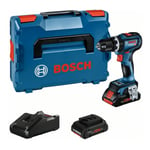 Bosch Perceuse-visseuse à choc sans fil GSB 18V-90 C Bosch, 2 batteries ProCORE18V 4.0Ah, chargeur et L-BOXX