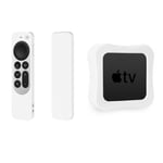 Non-slip Cover Shockproof Silicone Protective Case for Apple TV 4K TV6 Case and Apple TV 4K 6th Gen Box (2pcs white)