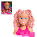 Barbie 14cm Mini Styling Head With Pink Brush To Create Fabulous Hairstyles
