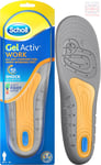 Scholl Insoles Gel Active Work For Men Anti Foot Fatigue Inner Soles UK 7 To 12