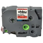 vhbw 1x Ruban compatible avec Brother PT P750TDI, P900W, P750, P750W, P900, P900NW imprimante d'étiquettes 18mm Noir sur Rouge, extraforte