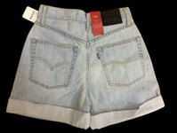 Womens Levi's 90s Denim Baggy Straight Short Jeans size 25 Shorts