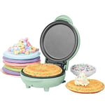 Giles & Posner EK4215GSGR Mini Snack Maker – Compact Pancake Maker, Non-Stick 11.5cm Plate, Breakfast Cooker, Omelette Maker with 2 Minute Preheat, Crepe Machine, Party Treats, 550 W, Pastel Green