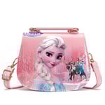 Frozen Messenger Bag Pu Plånbok Cartoon Kids Girl Present Rosa