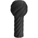 Twist Pillar Vase 34 cm, Black