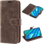 Mulbess Vintage Realme 5 Pro Case, Realme 5 Pro Phone Case, Flip Leather Wallet Phone Cover for Realme 5 Pro, Coffee Brown