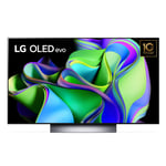 LG OLED evo OLED48C34LA.AEU TV 121,9 cm (48 ) 4K Ultra HD Smart TV Wifi Argent - Neuf