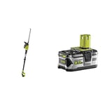 Ryobi ONE+ 18V OPT1845 Cordless Pole Hedge Trimmer, 45cm Blade (Body Only) & RB18L50 ONE+ Lithium+ 5.0Ah Battery, 18 V