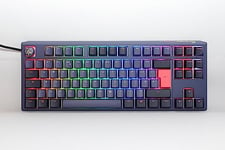 Ducky One3 Cosmic Blue Grey TKL with Red Cherry MX Switch Keyboard - UK Layout