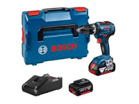 Bosch Professional 18V System perceuse-visseuse à percussion sans-fil GSB 18V-55 (couple 55 Nm, 2 batteries de 4,0 Ah, chargeur GAL 18V-40, dans L-BOXX 136)