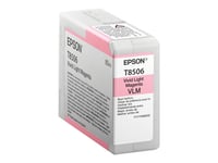 EPSON Original Magenta bläckpatron, art. C13T850600 - Passar till Epson SureColor SC P 800, SC-P 800 SP, Series, SE, DES,