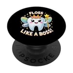 Floss Like a Boss Tooth Fairy Fun Hygiène bucco-dentaire PopSockets PopGrip Interchangeable
