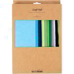 Hobbyfilt A4 Blå Grön Harmoni 10-pack Creativ Company