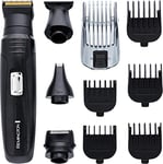 Remington 10-in-1 Multi Grooming Kit,  Beard Trimmer with Foil Shaver, Nose, Ear and Eyebrow Hair Trimmer Attachments - PG6130