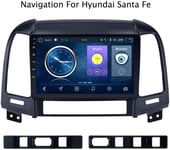 QXHELI Navigation GPS Car Radio Android Écran Tactile De Navigation GPS Mirror Lien AUX USB BT Internet Tethering Bluetooth WiFi pour Voiture Hyundai Santa Fe Tucson