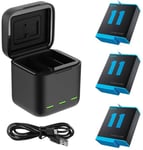 Fast Charger for GoPro Hero 9 / Hero 10 + 3 batteries