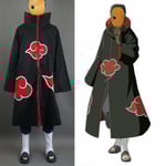 Naruto Akatsuki Tobi Uchiha Obito Robe Cloak Coat + Resin Mask Cosplay Costume -a XXL