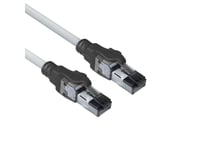 Act Grey 2 Meters S/Ftp Cat6a Idc 4Ppoe / Poe++ 100W Lszh Patch Cable Snagless With Rj45 Connectors (Fb4002)