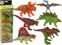 Leantoys Figuriner Dinosaurier 6 St Färgade Lean Toys