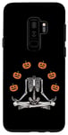 Coque pour Galaxy S9+ Squelette de jonglage Halloween Yoga avec lanternes Jack O'