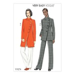 Vogue Easy Misses' Asymmetrical Lined Jacket and Pull-On Trousers Sewing Pattern, 927