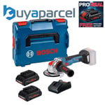 Bosch GWX18V-10SC 18v 125mm X-LOCK Cordless Angle Grinder Bare XLOCK 2 x 4ah Bat