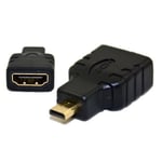 High Speed Micro HDMI (Type D) to HDMI (Type A) - Adapter for Connecting Tesco HUDL 1 & HUDL 2 Tablet to TV, HDTV, LCD, Plasma, Monitor with HDMI Port - Premium Gold Quality Adaptor - Audio & Video - Supports 3D, 4K, 1440p, 1080p DragonTrading®