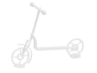 Creativ Miniatyr - Sparkcykel Vit Metall 10 cm