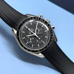 Hybrid Rubber Sailcloth Watch Strap Band Made For Omega Speedmaster Moonwatch