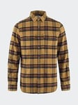 Fjallraven Men's Ovik Heavy Flannel Shirt in Buckwheat/Brown/Autumn Leaf