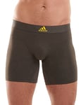 adidas Men's Brief Boxer Shorts, Black w Butternut Stripes, M