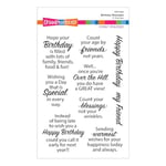 Spellbinders STP-224 Birthday Messages Clear Stamp Set from The All The Sentiments Collection by Stampendous