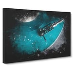 The Record Player Needle Paint Splash Canvas Print for Living Room Bedroom Home Office Décor, Wall Art Picture Ready to Hang, 30 x 20 Inch (76 x 50 cm)