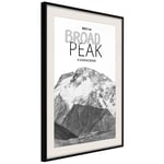 Plakat - Broad Peak - 40 x 60 cm - Sort ramme med passepartout
