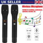 Microphone Digital Wireless 25 2Pcs Handheld Mic w/Receiver Karaoke Radio UK