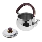 0.6~4.7L Stainless Steel Whistling Kettle Electric Stove Gas Hobs Camping - Silver, 0.6L