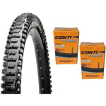 Maxxis Minion DHR2 Folding Dual Compound Exo/tr Tyre - Black, 29 x 2.30-Inch & Set of 2 x Continental B480 Bicycle Inner Tubes/MTB 29 Inches / 29 x 1.75-2.5 47-62/622 SV