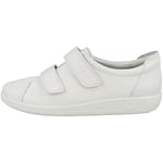 ECCO Women's Soft 2.0 Low-Top Sneakers,Bright White,2.5 UK