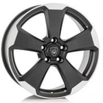 Aluett 87 Graphite-Grey Matt 7.5x18 5/108 ET45 B70.4 - Aluminiumfälgar