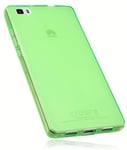 mumbi Coque de protection pour Huawei P8 Lite TPU gel silicone verte transparente