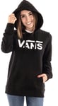 New Womens Vans Drop V Logo Hoodie Hooded Sweatshirt Black Size XL