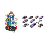 Hot Wheels City Ultimate Garage - Multi-Level Track Playset with 2 Cars & 10-Car Pack of 1:64 Scale Vehicles​, Gift for Collectors & Kids Ages 3 Years Old & Up (Pack May Vary), 54886, Multicolor
