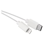EMOS Câble de charge Lightning vers USB-C, certifié MFi pour Apple Produits, charge et échange de données, câble Lightning de 1 m pour charge rapide haute vitesse 480 Mbit/s Blanc