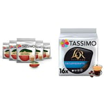 Tassimo Jacobs Café Au Lait Coffee Pods x16 (Pack of 5, Total 80 Drinks) & L'OR Espresso Decaffeinato Coffee Pods x16 (Pack of 5, Total 80 Drinks)
