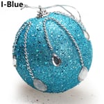 1pc Christmas Ball Hanging Pendants Drop Ornament Blue I