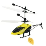 Jaune avec contrôle - Mini Drone Radiocommandé, Hélicoptère À Suspension, Jouet Pour Enfants, Lumière Led, Té