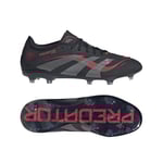 adidas Predator Pro FG Stealth Victory - Svart/Grå/Lucid Red - Gräs (FG), storlek 46
