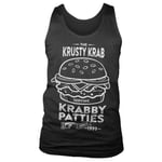 Hybris The Krusty Krab Serving Krabby Patties Tank Top (S,Black)