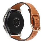 Samsung Galaxy Watch 5 Pro 45 mm / Klocka 44 - Klockarmband i äkta läder Brun/roséguld