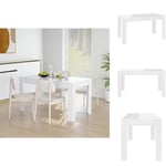 Matbord - Living Matbord vit högglans 140x74,5x76 cm spånskiva